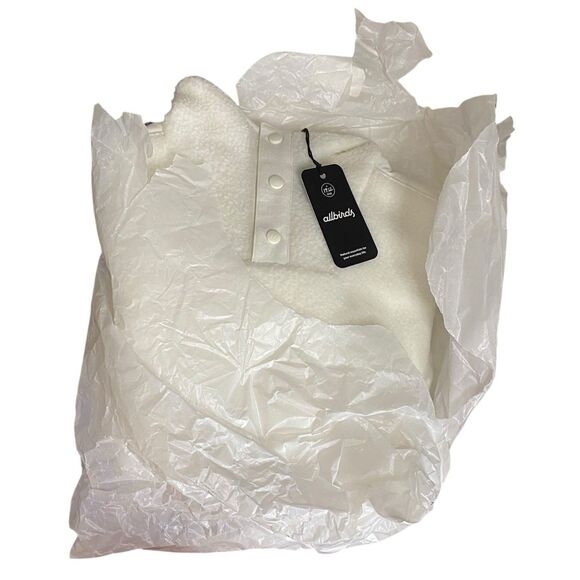 NWT Allbirds Jacket Women XS White Fluff Fleece Pullover 1/4 Snap Sweater Casual - Picture 6 of 7